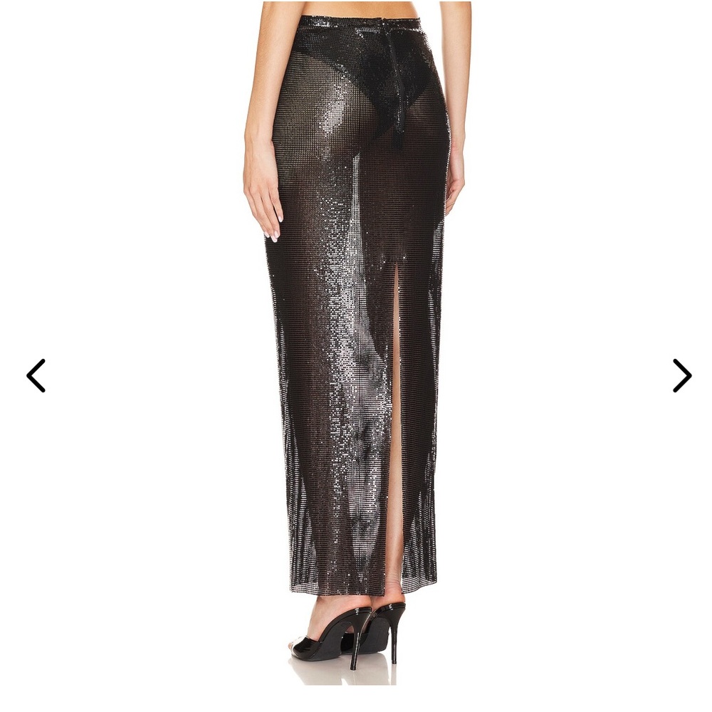 Lovers + Friends Black Metallic Maxi Skirt - Picture 4 of 4
